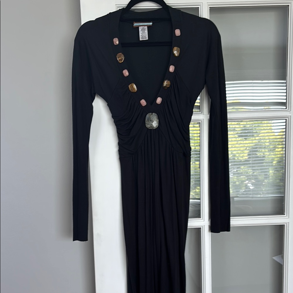Prairie New York Black V-neck Dress